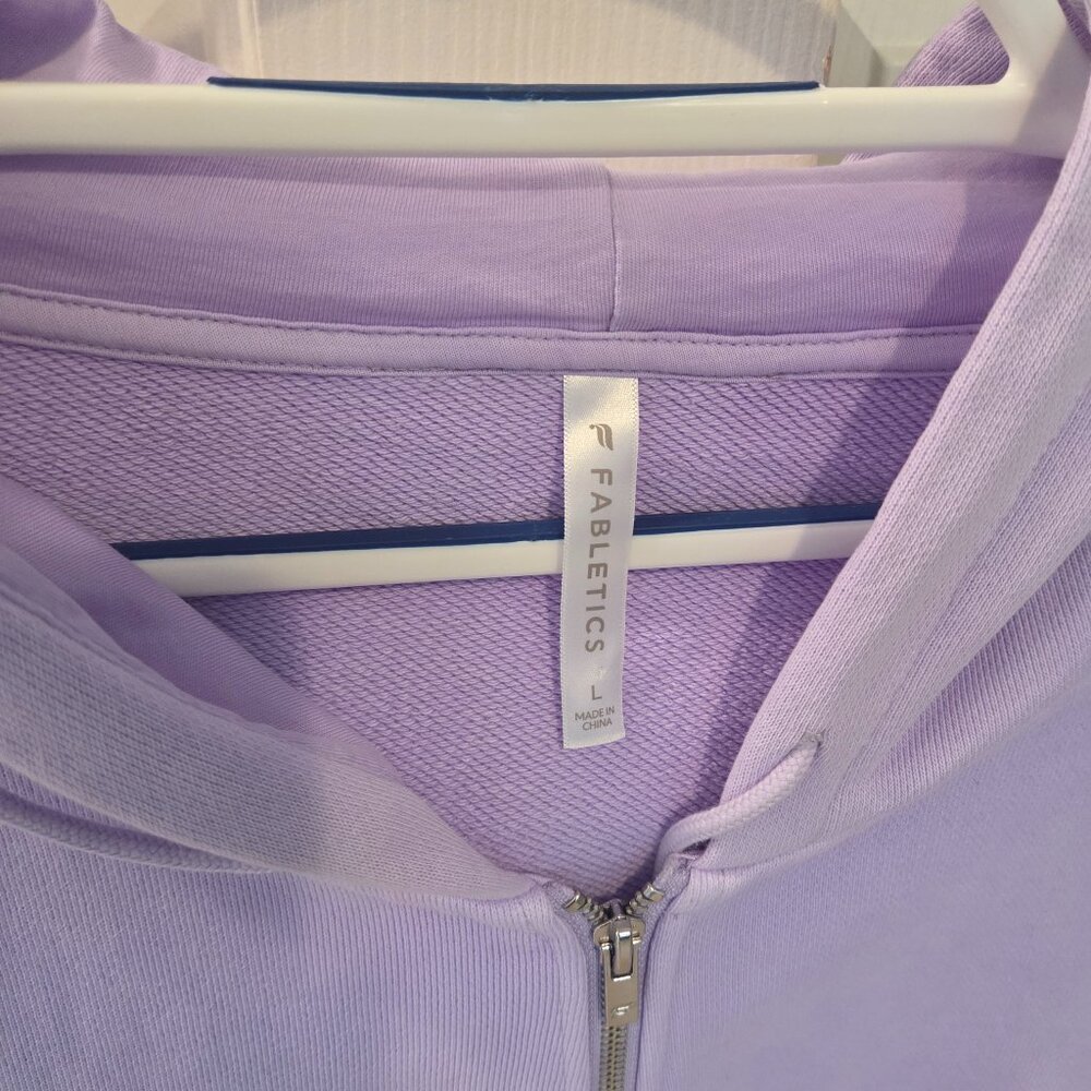 Fabletics Hoodie, size large, lavender - image 2